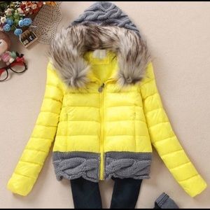Yellow coat NWOT